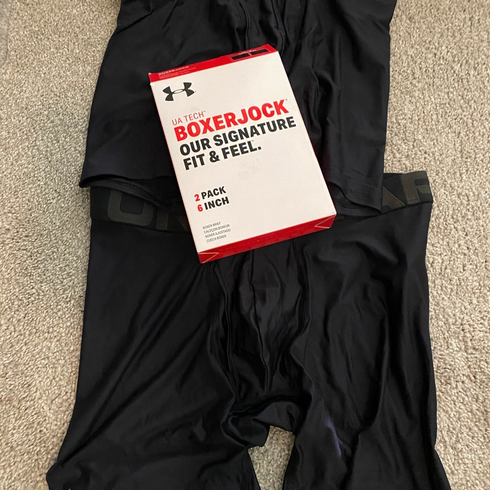 Under armour 2 pack boxer jock black underwear m